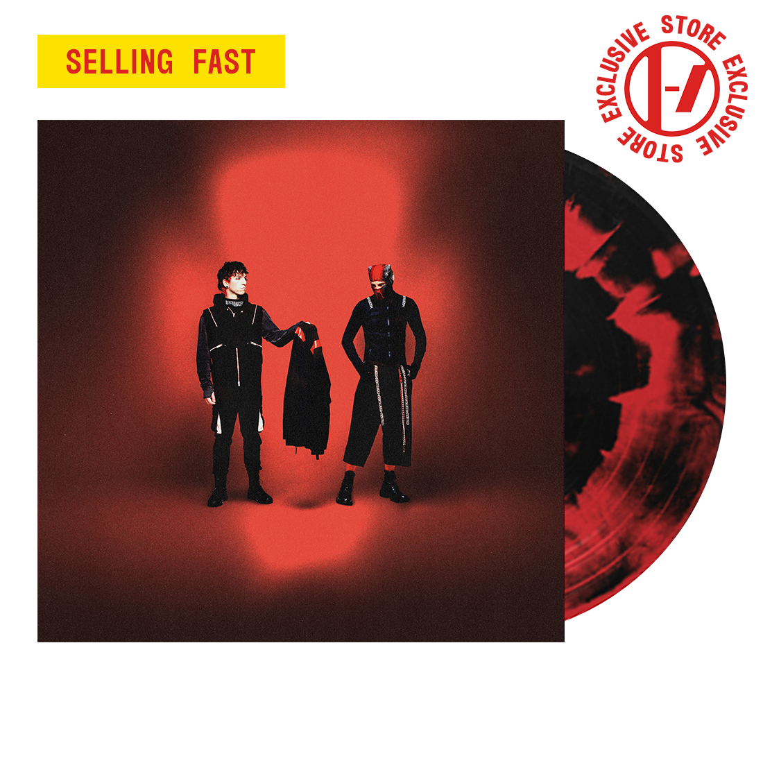 Twenty One Pilots - Breach Limited Edition Black and Red Inkspill Vinyl