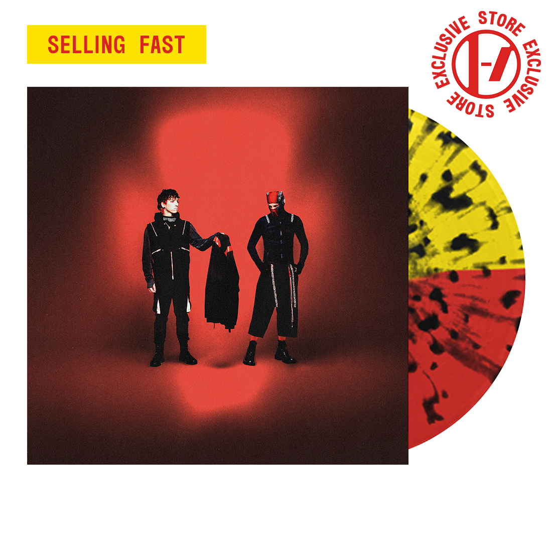 Twenty One Pilots - Breach Limited Edition Red, Yellow, and Black Hazard Splatter Vinyl