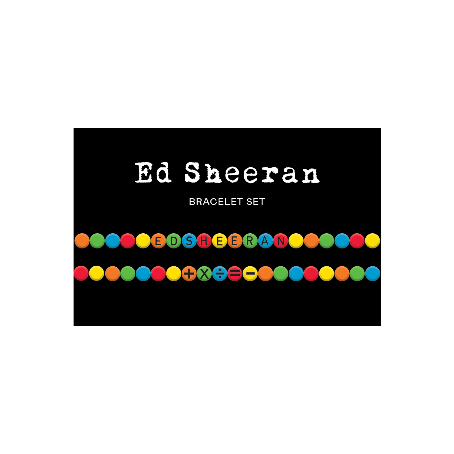 Ed Sheeran - Mathematics Beaded Bracelet Set