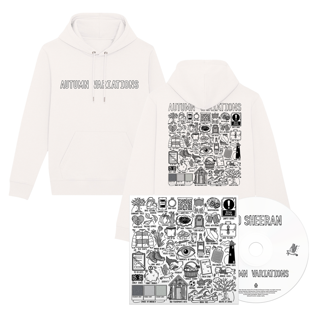 Ed Sheeran - Autumn Variations Hoodie & CD Album Bundle