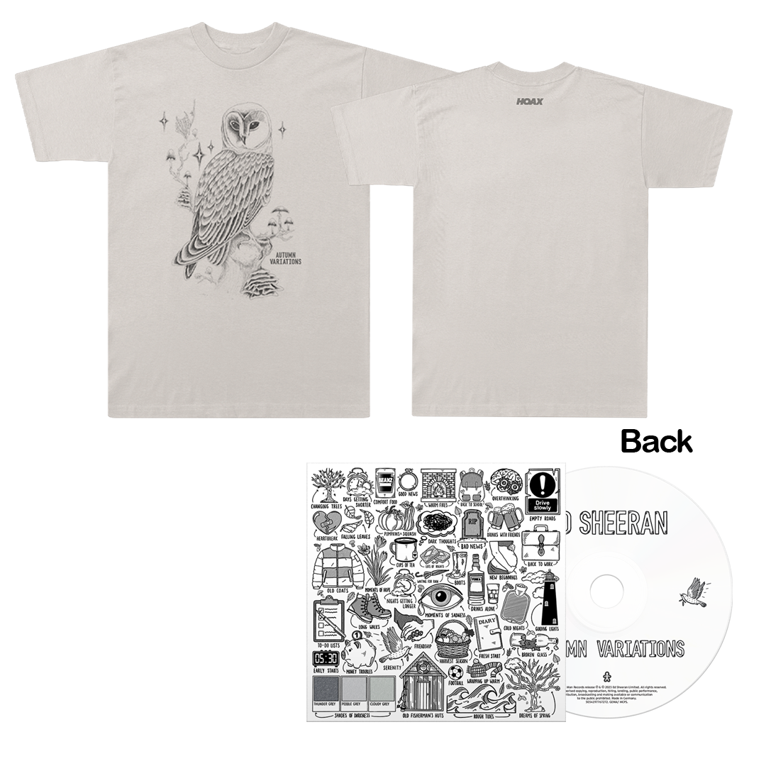 Ed Sheeran - Autumn Variations T-Shirt & CD Album Bundle