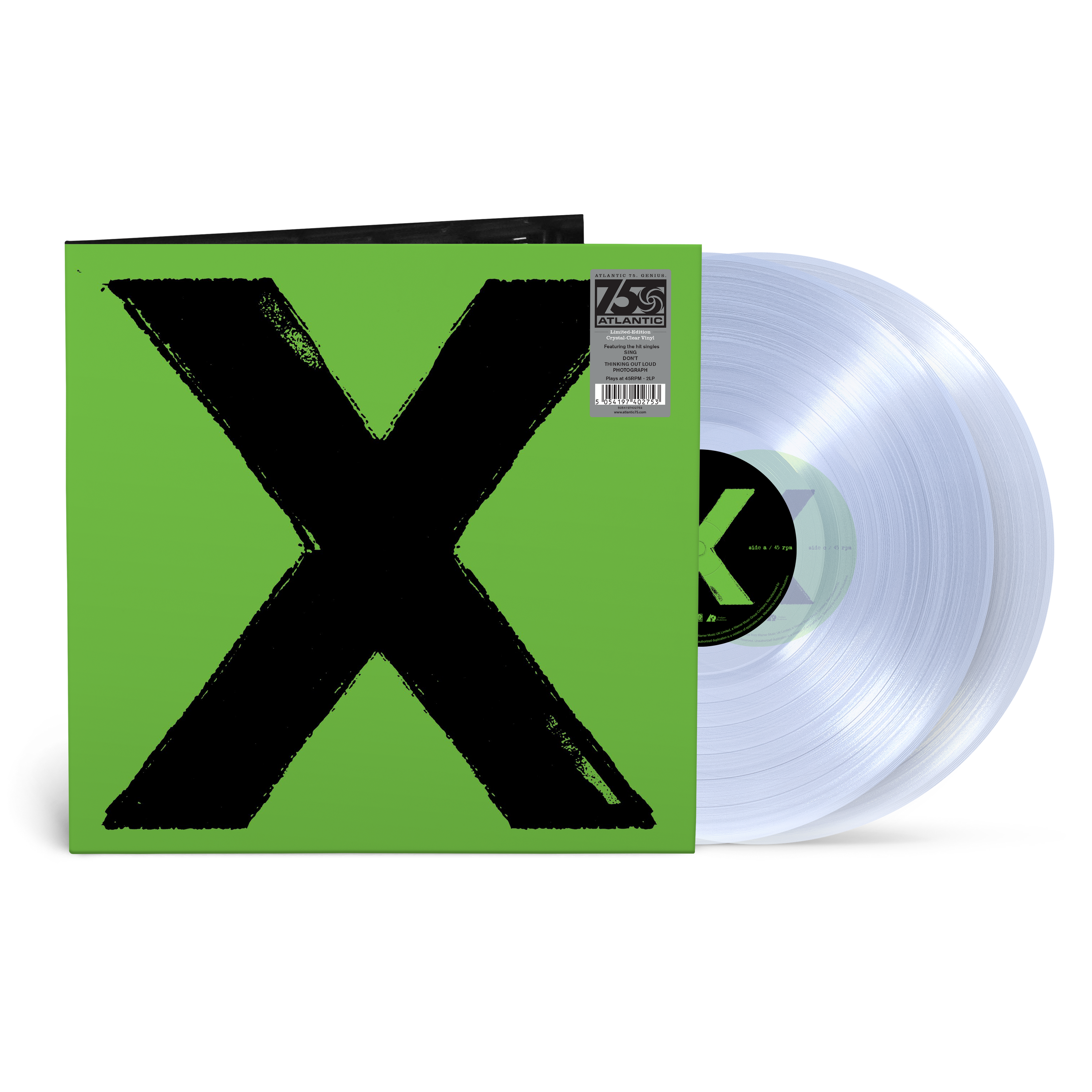 Ed Sheeran - X (Atlantic Records 75th Anniversary) Crystal Clear Vinyl