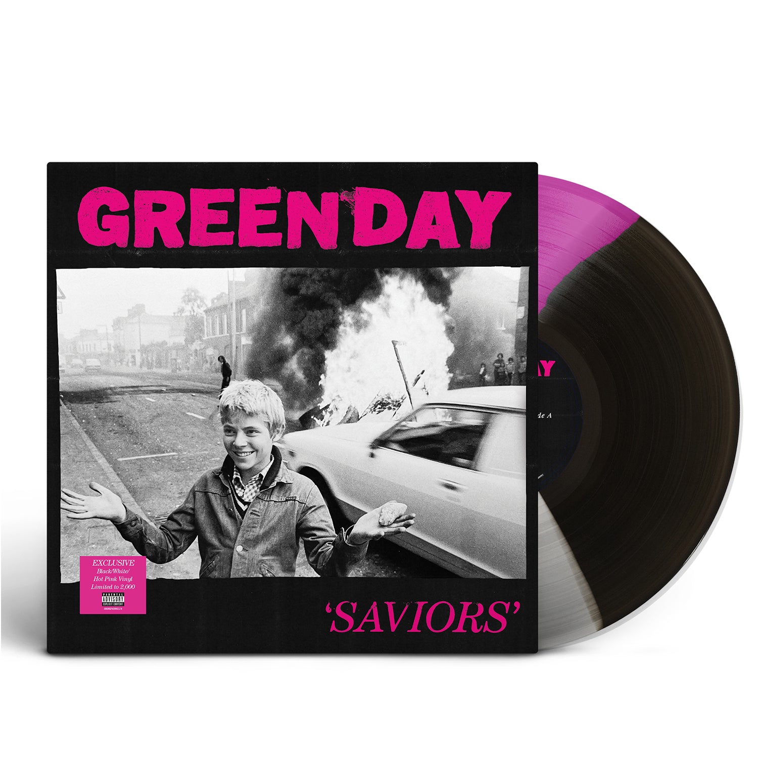 Green Day - SAVIORS Tricolor Black White Hot Pink Exclusive Vinyl LP