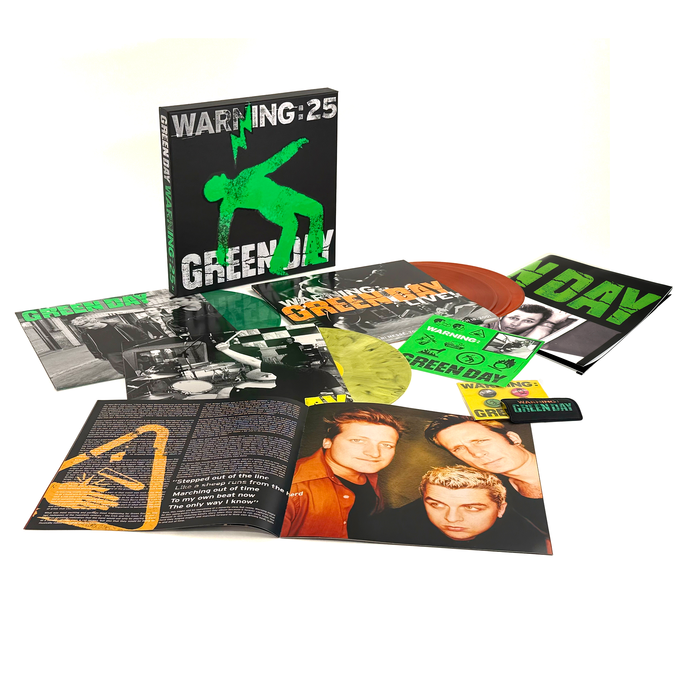 Green Day - Warning (25th Anniversary Edition) [5LP Box Set]  [Green Galaxy, Yellow Marble & Orange Galaxy Vinyl]