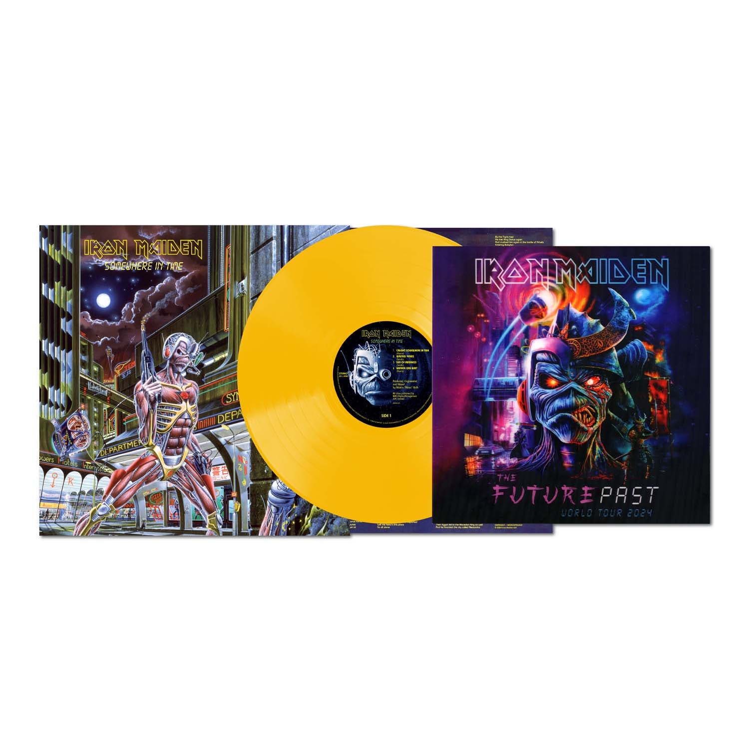 Iron Maiden - Somewhere In Time - Limited Edition Yellow Vinyl With Tour Lenticular