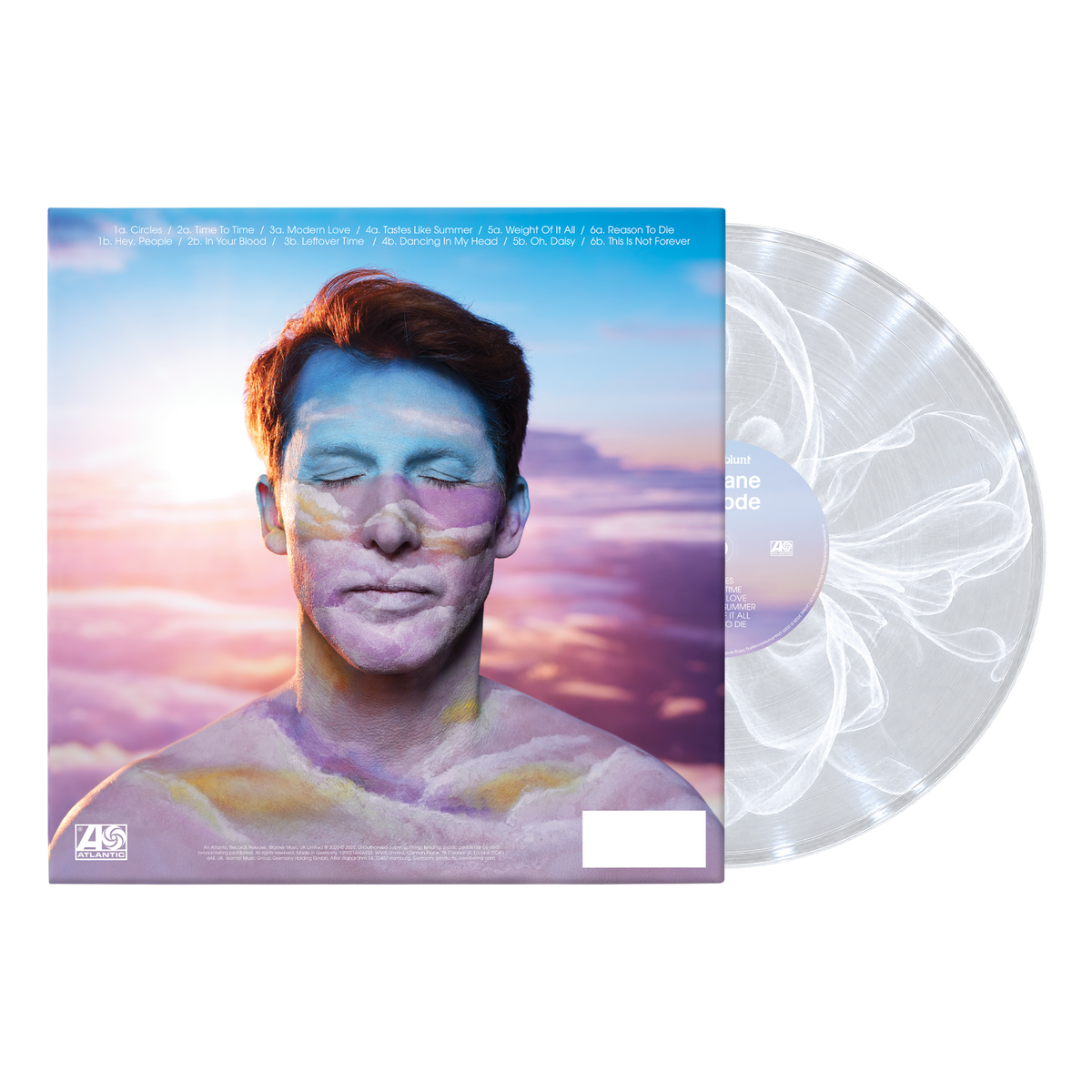 James Blunt - Airplane Mode Vinyl 140g Clear and White Inkplosion EcoRecord