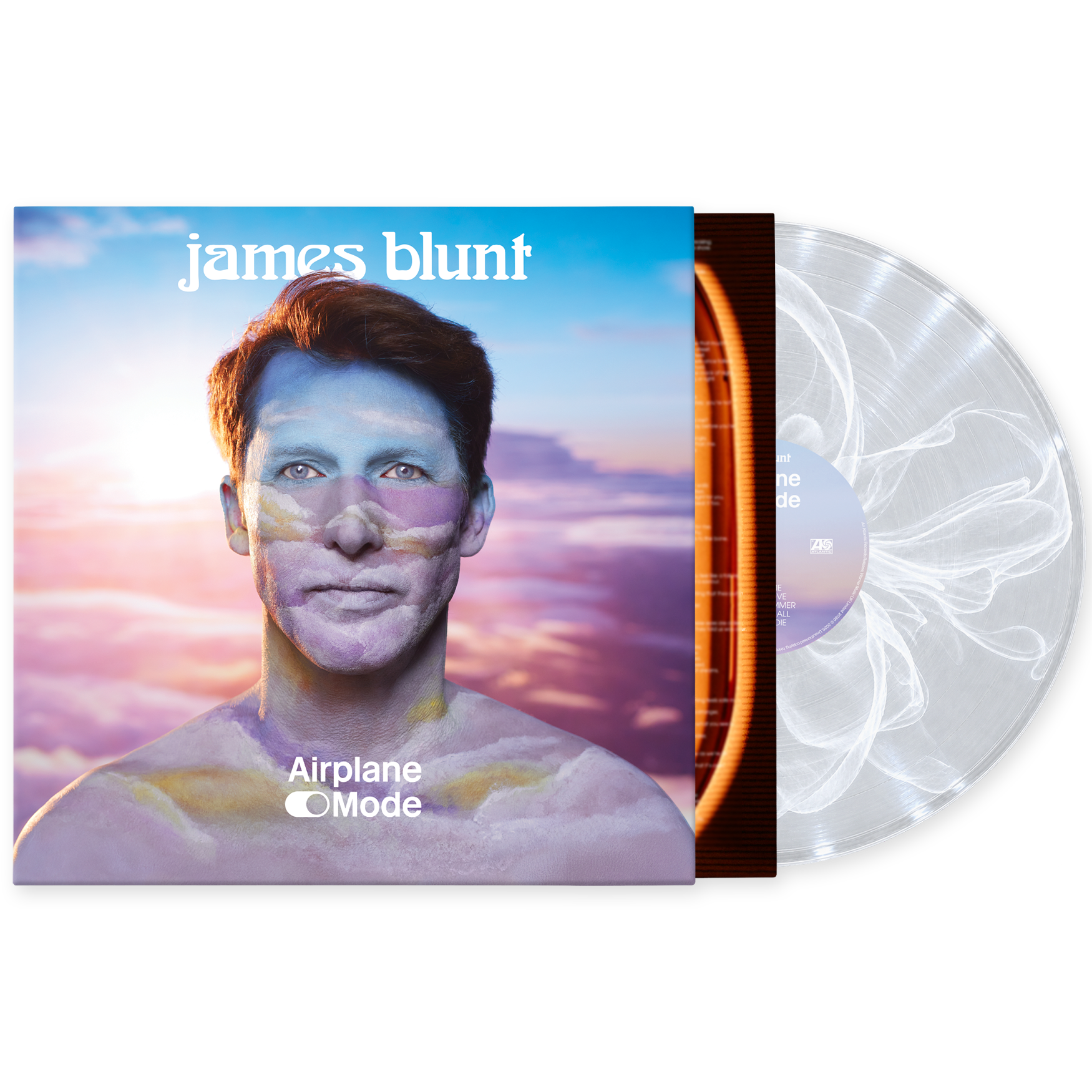 James Blunt - Airplane Mode Vinyl 140g Clear and White Inkplosion EcoRecord