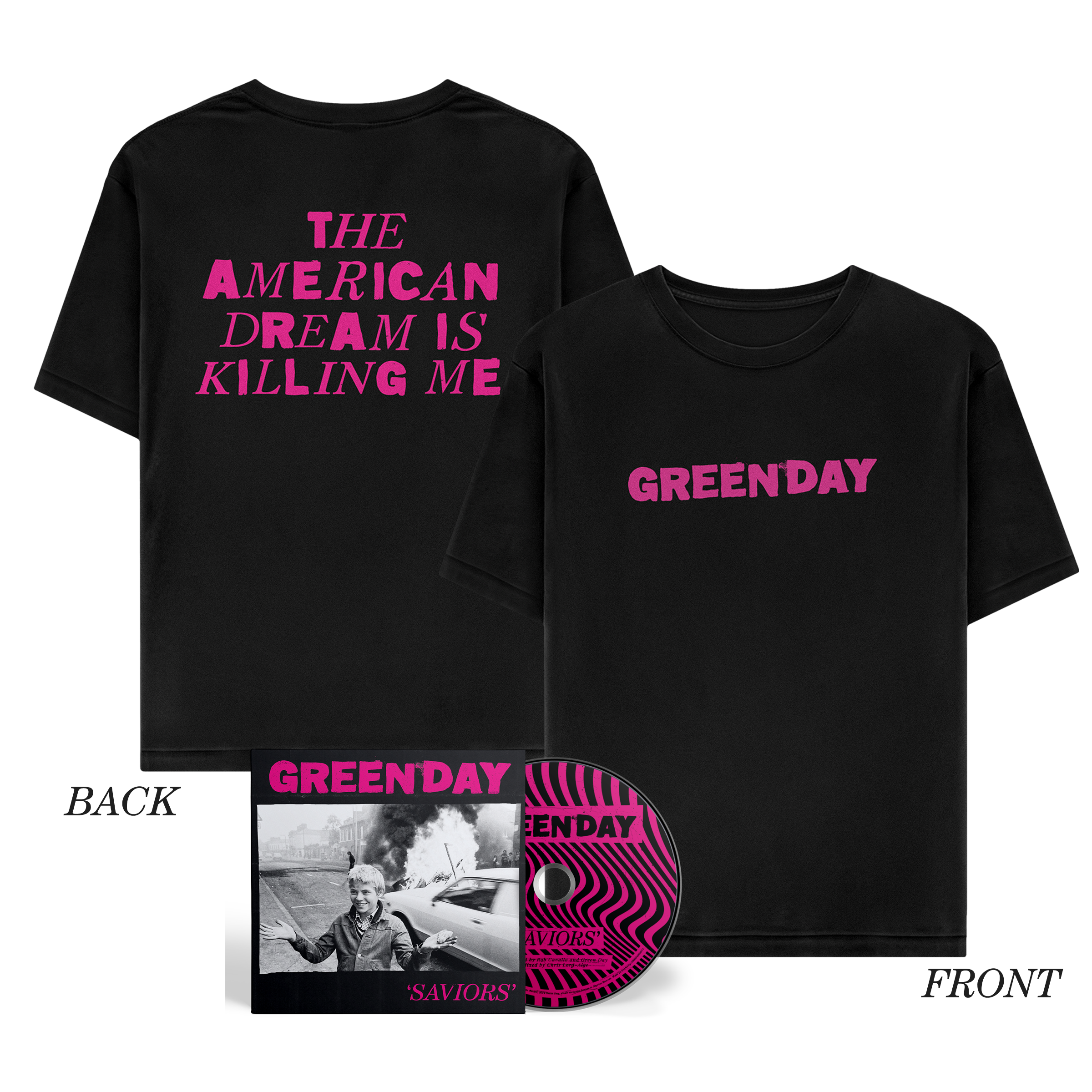 Green Day - American Dream T-Shirt + Saviors CD