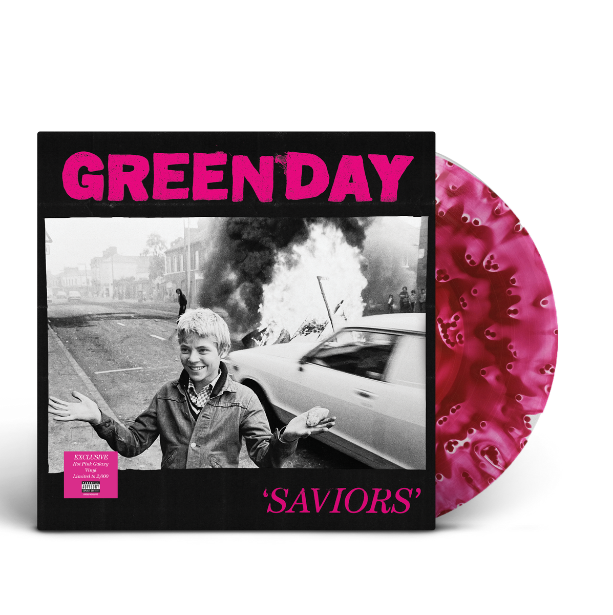 Green Day - SAVIORS Lt Ed Store Exclusive Hot Pink Galaxy Vinyl LP ...