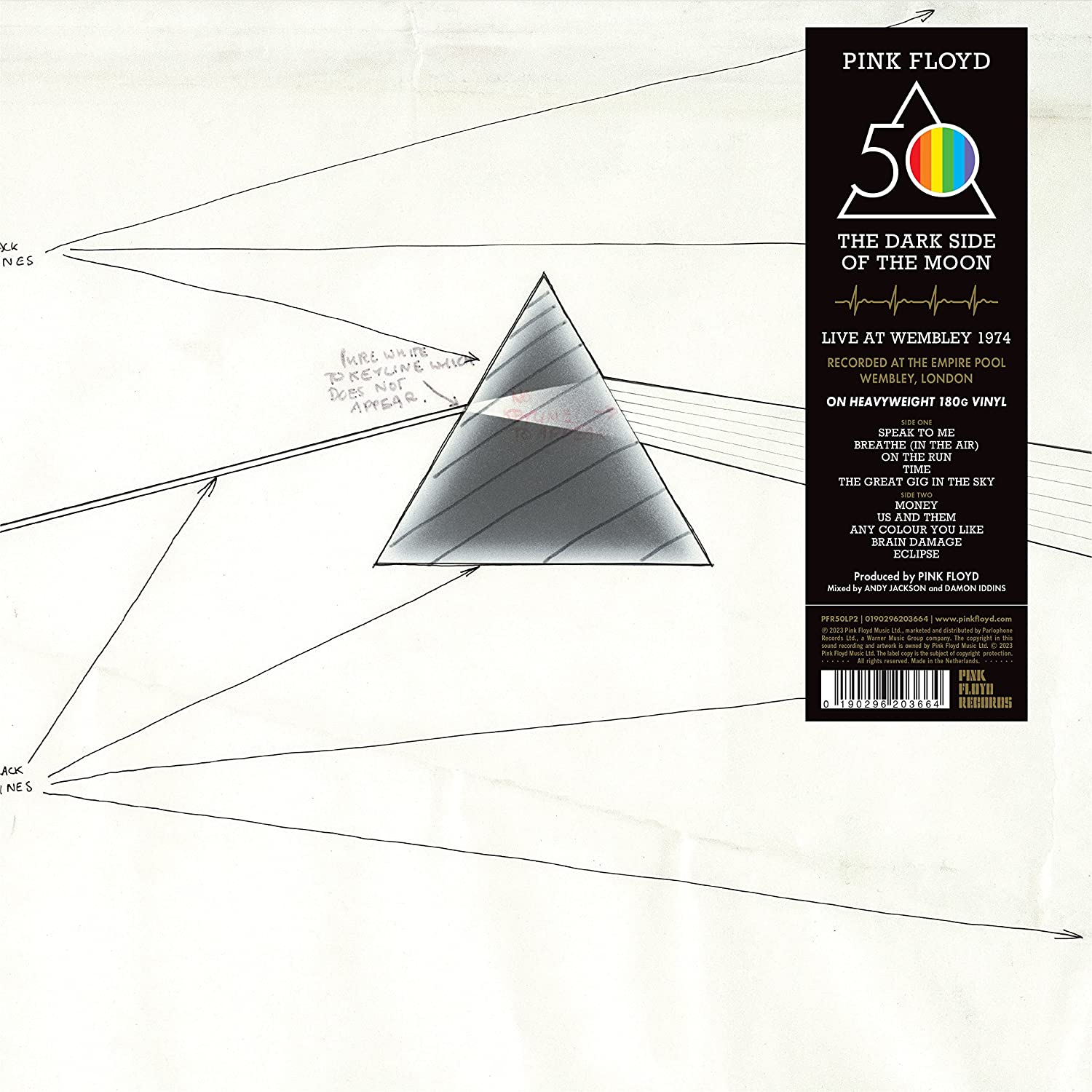 Pink Floyd - The Dark Side Of The Moon - Live At Wembley Empire Pool, London, 1974 LP (2023 Master)