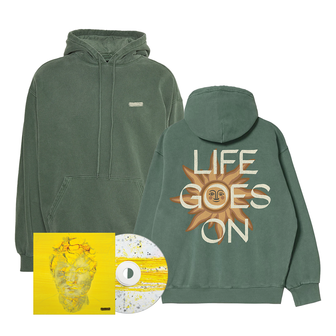 Ed Sheeran -  Life Goes On Hoodie + CD Album Bundle